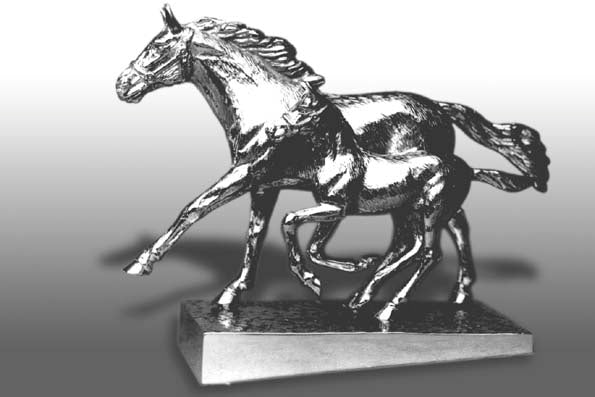 Mare and Foal Car Bonnet Mascot Hood Ornament