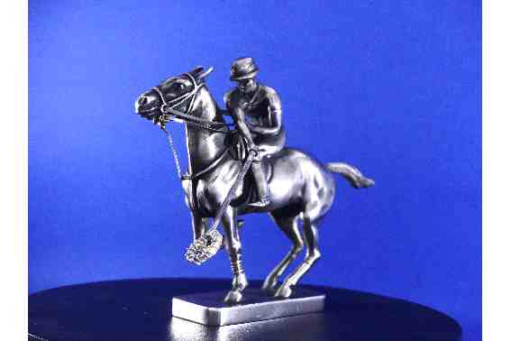 Polocrosse Player Car Bonnet Mascot Hood Ornament