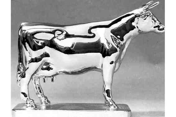 Fresian Cow Car Bonnet Mascot Hood Ornament