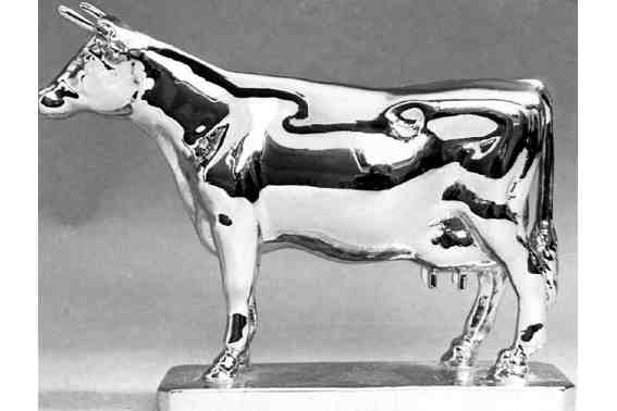 Ayrshire Cow Car Bonnet Mascot Hood Ornament