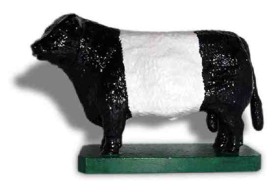 Belted Galloway Bull Car Bonnet Mascot Hood Ornament
