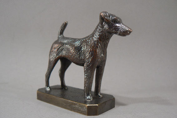Fox Terrier. Smooth haired Car Bonnet Mascot Hood Ornament