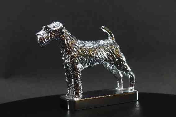 Fox Terrier. Wire haired Car Bonnet Mascot Hood Ornament