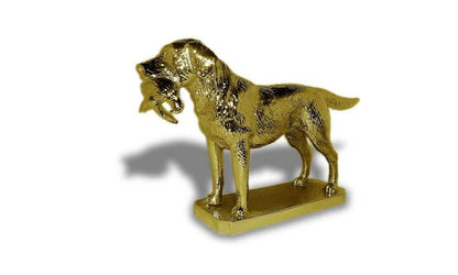 Labrador, Large with Pheasant Gold Plated Car Bonnet Mascot Hood Ornament