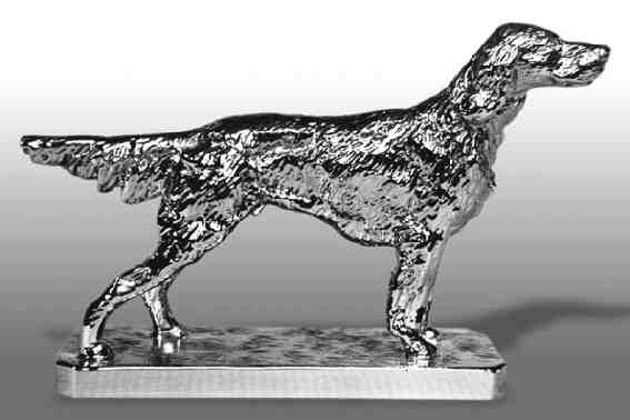 Retriever, Flat Coated Car Bonnet Mascot Hood Ornament