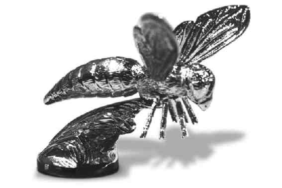 Bee. Queen Bee / Wasp Car Bonnet Mascot Hood Ornament