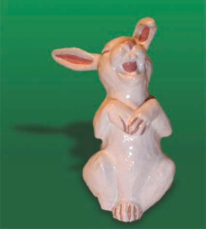 Bunny Rabbit, laughing Car Bonnet Mascot Hood Ornament