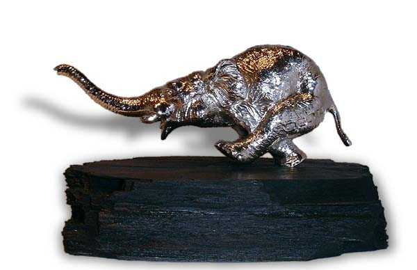Elephant. Bolting/ Charging Indian Elephant Car Bonnet Mascot Hood Ornament