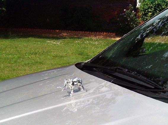 Elephant. African Elephant Car Bonnet Mascot Hood Ornament