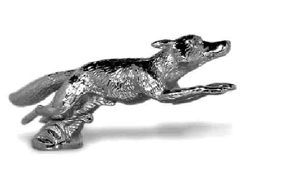 Fox. Running Fox - large Car Bonnet Mascot Hood Ornament