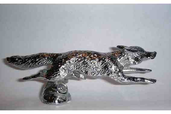 Fox. Running Fox - small Car Bonnet Mascot Hood Ornament