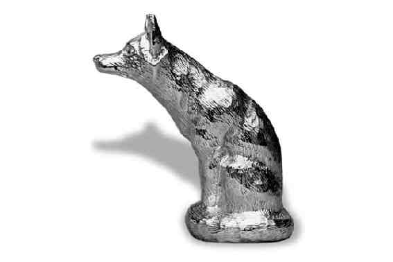 Fox. Sitting Fox, large Car Bonnet Mascot Hood Ornament