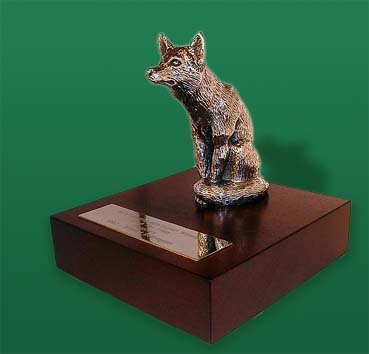 Fox. Sitting Fox, large Car Bonnet Mascot Hood Ornament