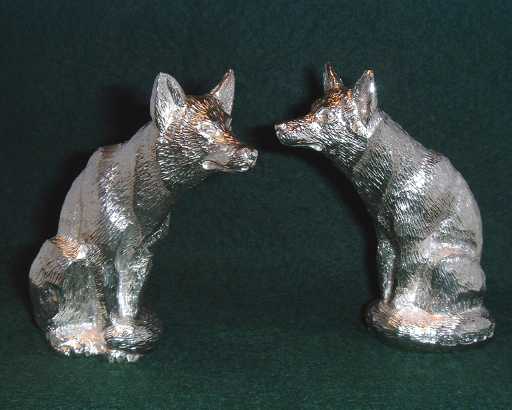 Fox. Sitting Fox, large Car Bonnet Mascot Hood Ornament