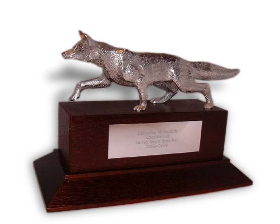 Fox. Stalking Fox Car Bonnet Mascot Hood Ornament