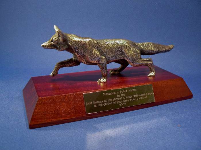 Fox. Stalking Fox Car Bonnet Mascot Hood Ornament