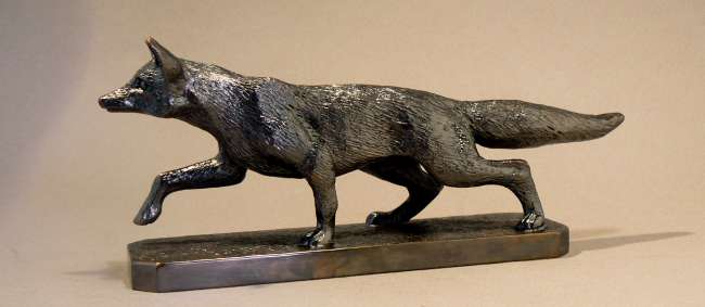 Fox. Stalking Fox Car Bonnet Mascot Hood Ornament