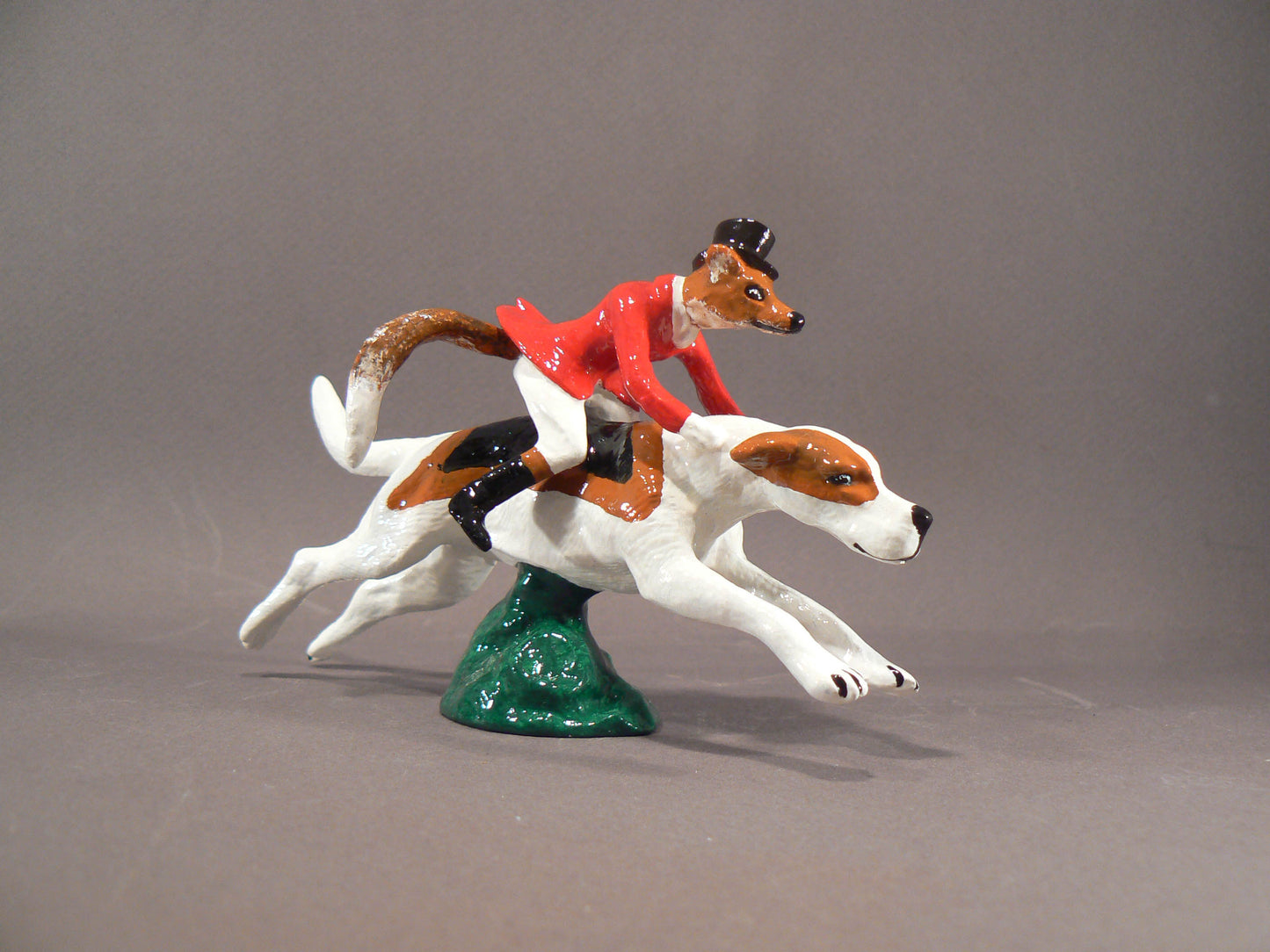 Fox. Fox riding Hound Car Bonnet Mascot Hood Ornament