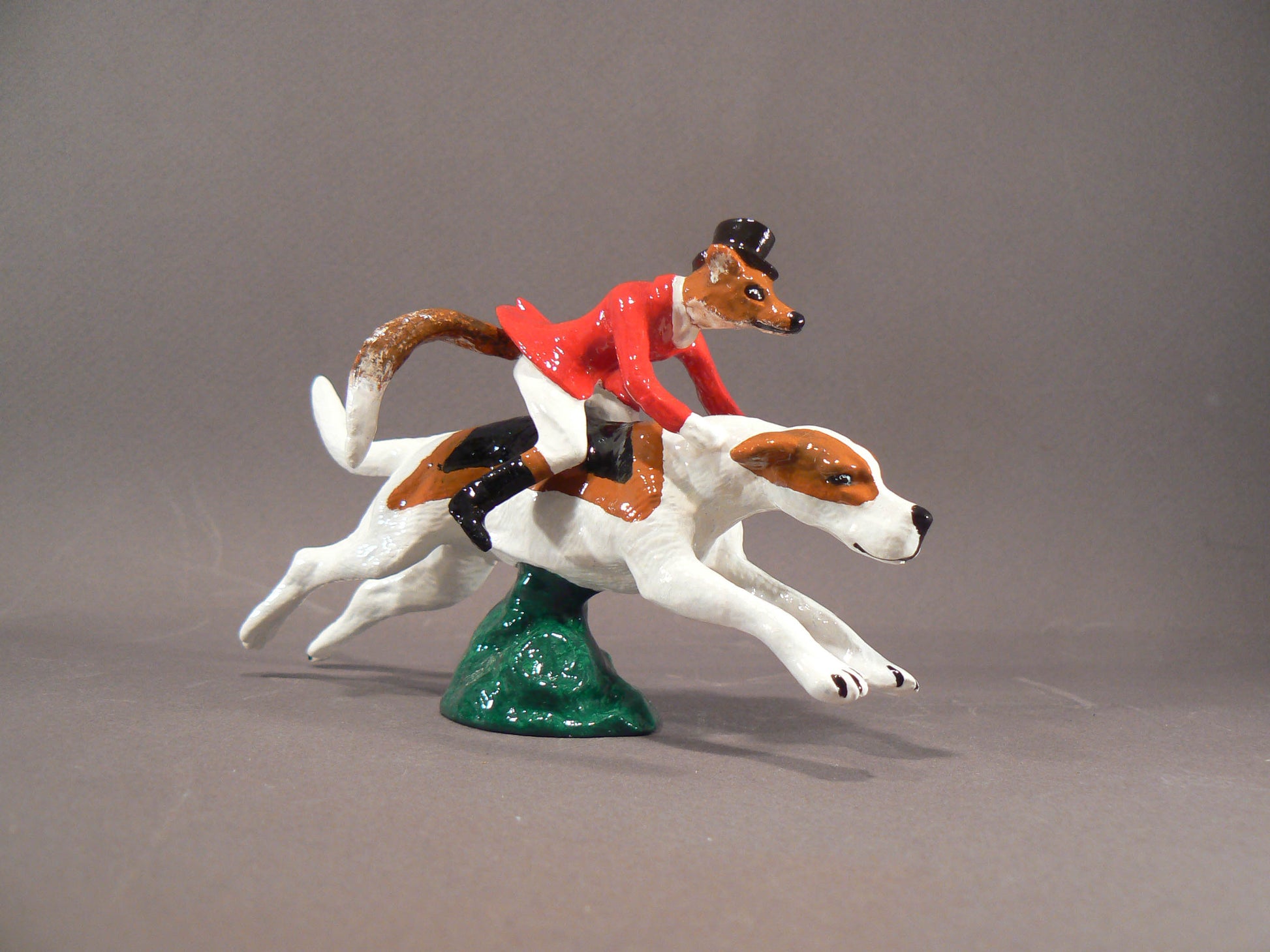 Fox. Fox riding Hound Car Bonnet Mascot Hood Ornament