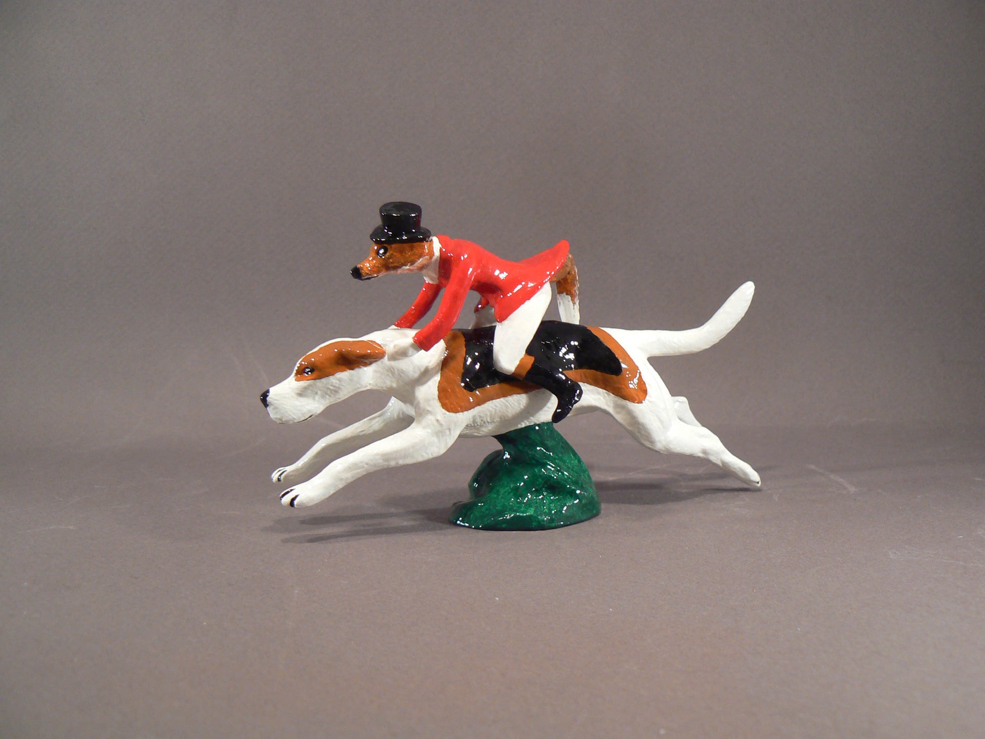 Fox. Fox riding Hound Car Bonnet Mascot Hood Ornament