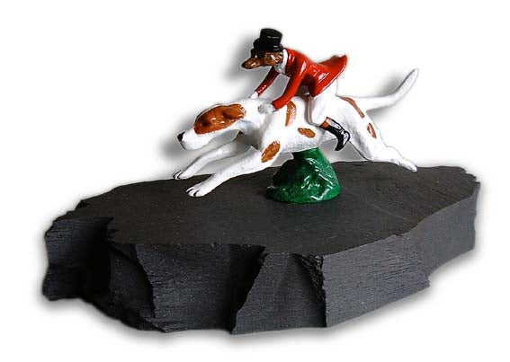 Fox. Fox riding Hound Car Bonnet Mascot Hood Ornament