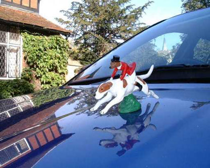 Fox. Fox riding Hound Car Bonnet Mascot Hood Ornament
