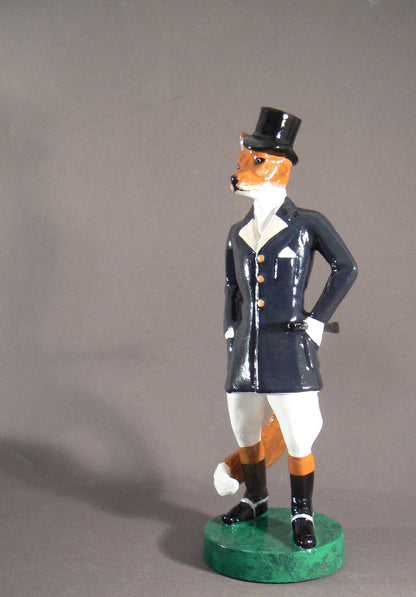 Fox. Gentleman Fox, enamelled, large Car Bonnet Mascot Hood Ornament