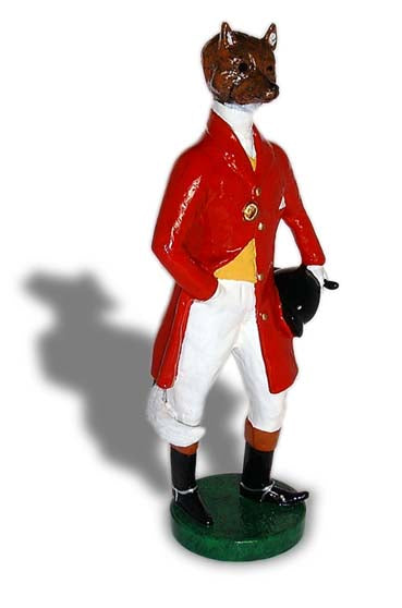Fox. Gentleman Fox, Monsieur Renard, enamelled Car Bonnet Mascot Hood Ornament