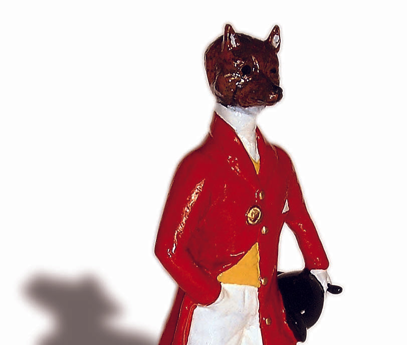 Fox. Gentleman Fox, Monsieur Renard, enamelled Car Bonnet Mascot Hood Ornament