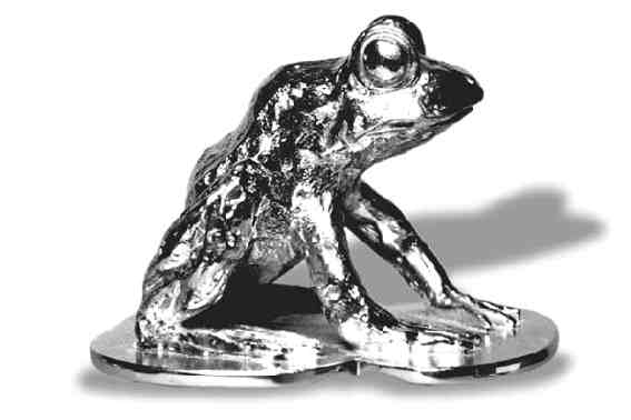 Frog. Frog on lily pad Car Bonnet Mascot Hood Ornament