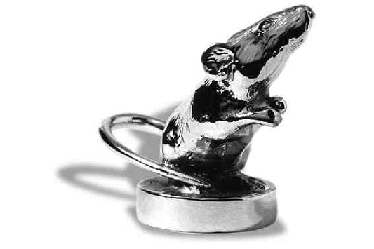 Mouse, on hind legs Car Bonnet Mascot Hood Ornament