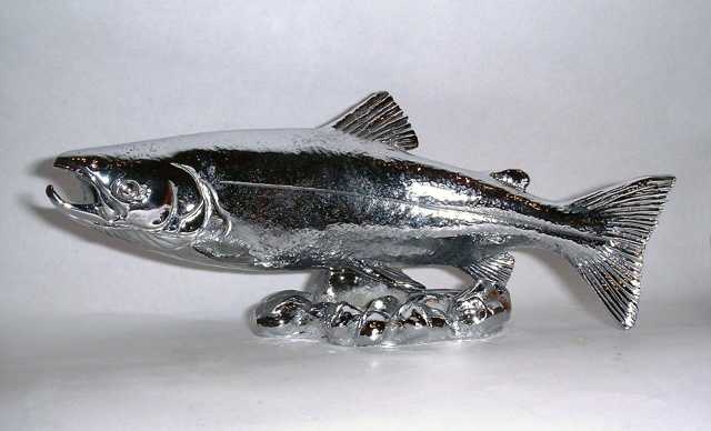 Salmon, swimming Car Bonnet Mascot Hood Ornament