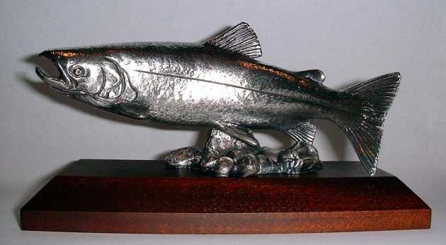 Salmon, swimming Car Bonnet Mascot Hood Ornament
