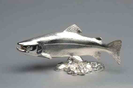 Salmon, swimming Car Bonnet Mascot Hood Ornament