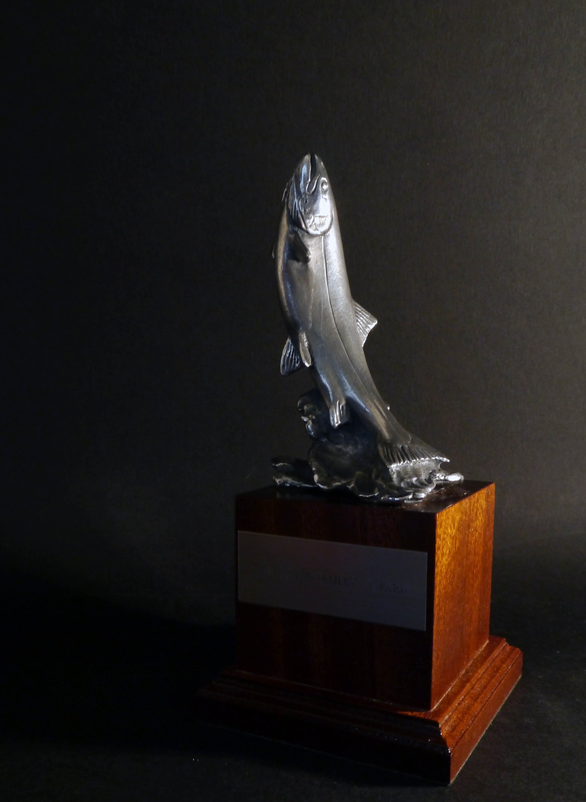 Salmon, leaping, new model Car Bonnet Mascot Hood Ornament
