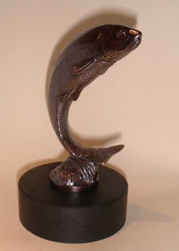 Salmon, leaping, old model Car Bonnet Mascot Hood Ornament