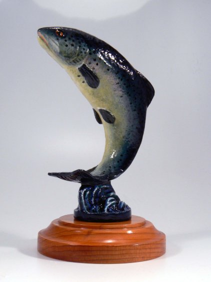 Salmon, leaping, old model Car Bonnet Mascot Hood Ornament