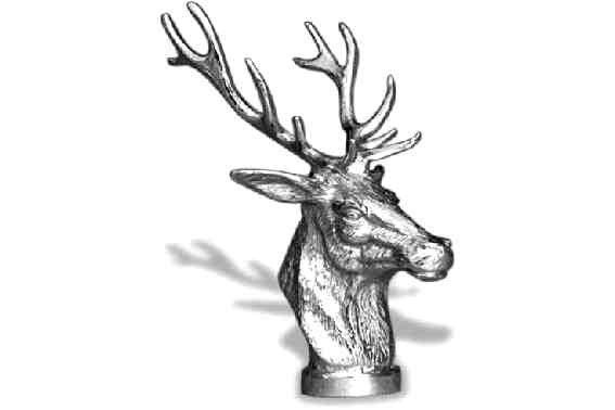 Stag Head Car Bonnet Mascot Hood Ornament