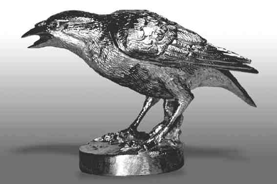 Crow Car Bonnet Mascot Hood Ornament
