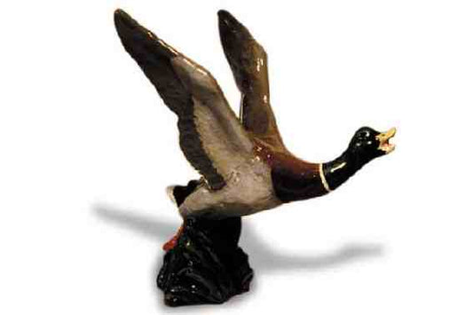 Duck, wild, flying, small Car Bonnet Mascot Hood Ornament