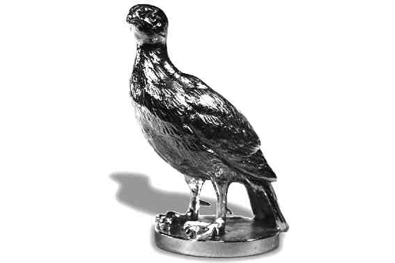 Grouse, standing Car Bonnet Mascot Hood Ornament