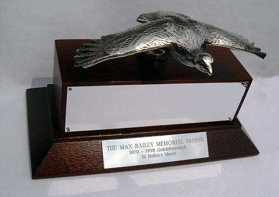 Grouse, flying, small Car Bonnet Mascot Hood Ornament