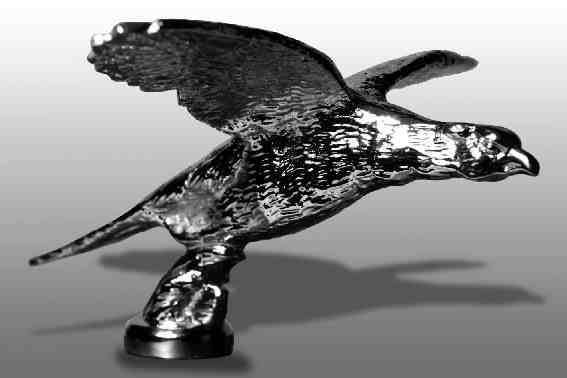 Pheasant, flying, small Car Bonnet Mascot Hood Ornament
