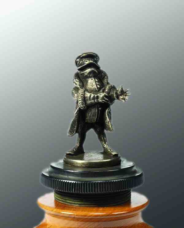 Mr Toad Car Bonnet Mascot Hood Ornament in Antique Silver