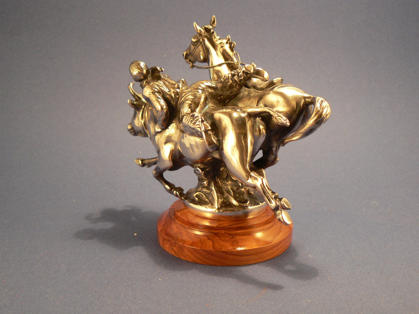 Cowboy, Horse and Steer Car Bonnet Mascot Hood Ornament