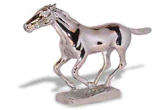 Newmarket, Large, galloping thoroughbred Car Bonnet Mascot Hood Ornament