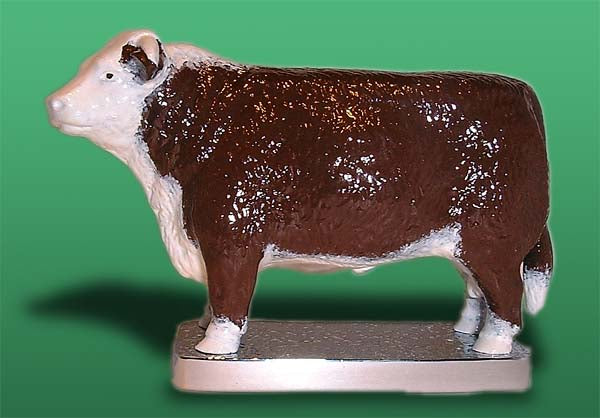 Hereford Bull Car Bonnet Mascot Hood Ornament