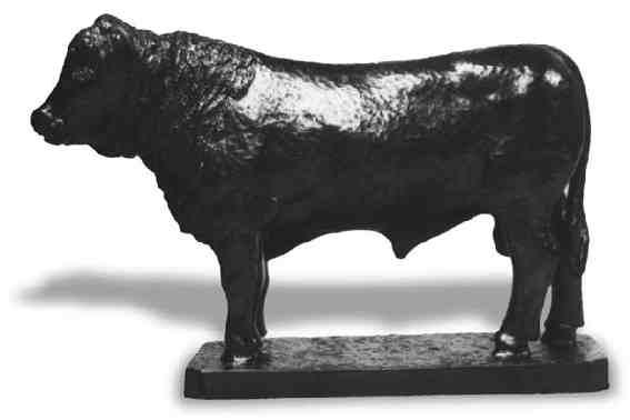 Simmental Bull Car Bonnet Mascot Hood Ornament