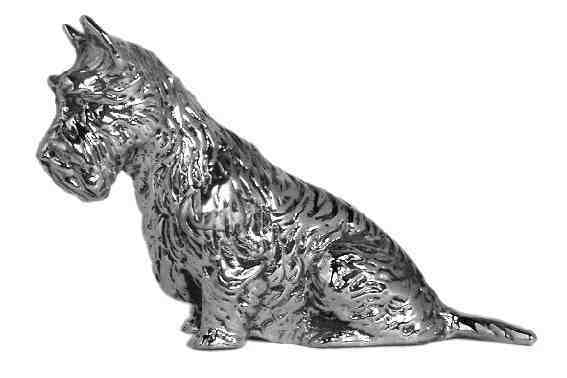 Scottish Terrier, Sitting, Scottie Car Bonnet Mascot Hood Ornament