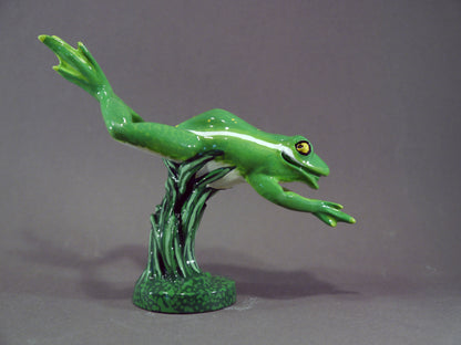 Frog. Leaping Frog Car Bonnet Mascot Hood Ornament